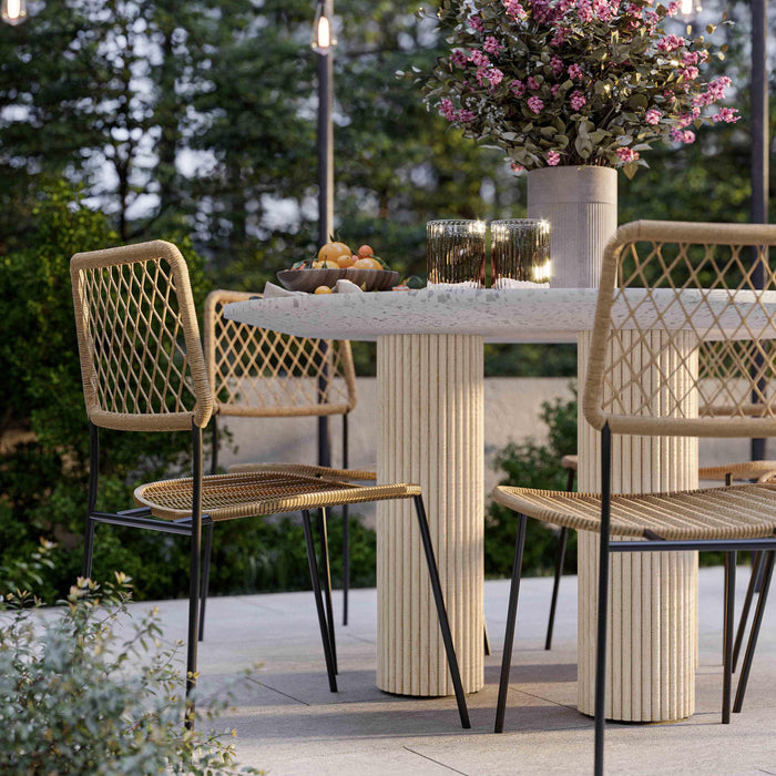 Terrazzo Concrete Indoor / Outdoor 47" Round Dining Table