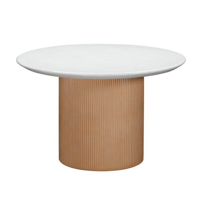 Peony Faux Terrazzo and Terracotta Concrete Indoor / Outdoor 47" Round Dining Table