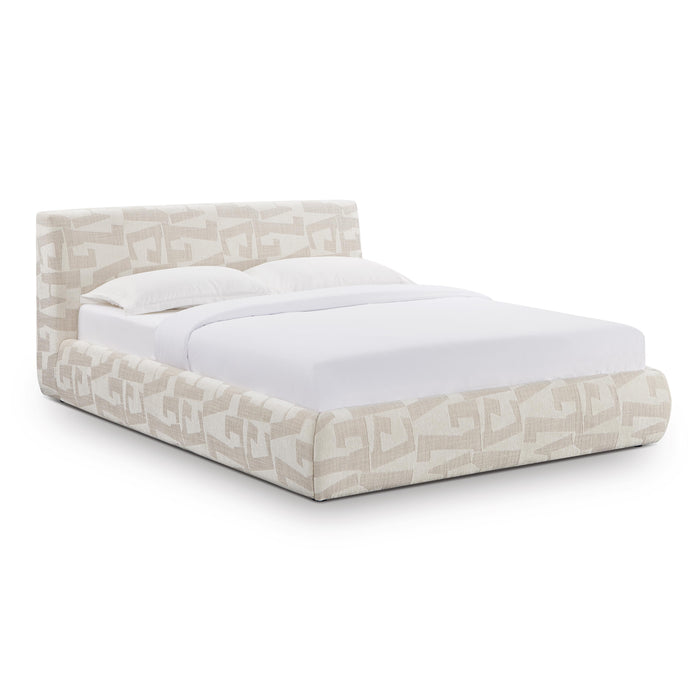 Trisha Cream Pattern Bed