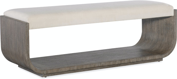 Reyeh Dark Wood & Boucle Oak Bench