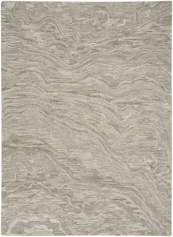 Refined Grey Modern Movement Area Rug - Elegance Collection