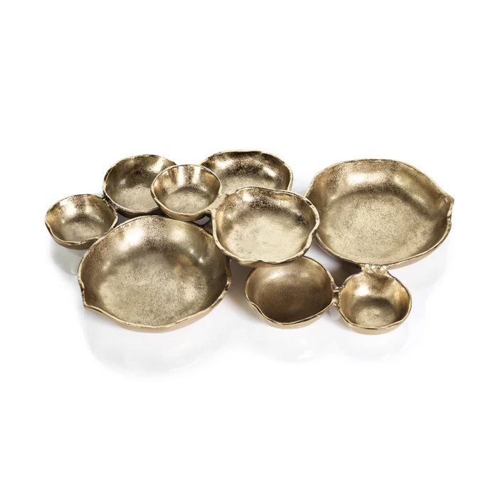 Amara Dark Gold Cluster of Round Serving Bowls