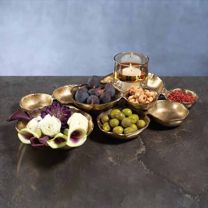 Amara Dark Gold Cluster of Round Serving Bowls