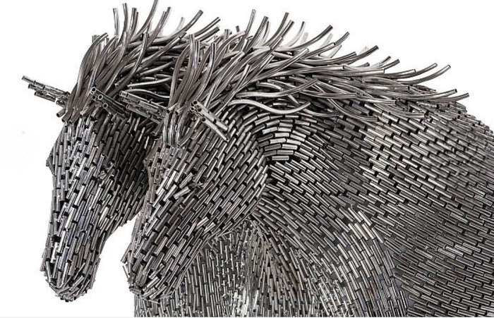 Herd of Horses Double Wall Sculpture B
