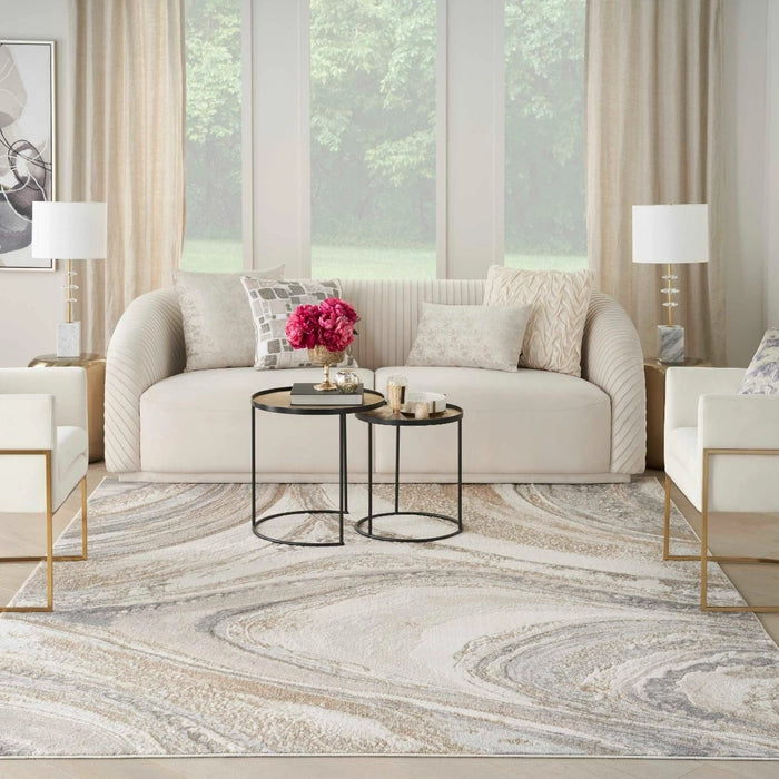 Artu Cream & Grey Area Rug - Elegance Collection