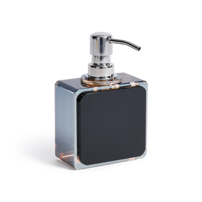 Julienne Crystal Amber & Black Soap Dispenser - Set of 2