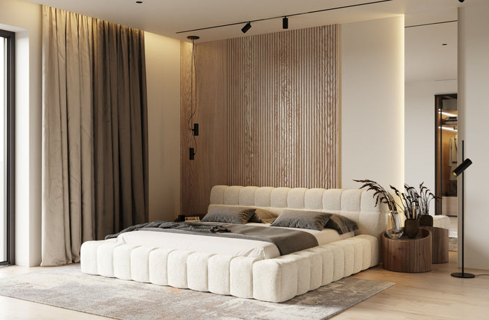 Diva Off-White Modern Bed