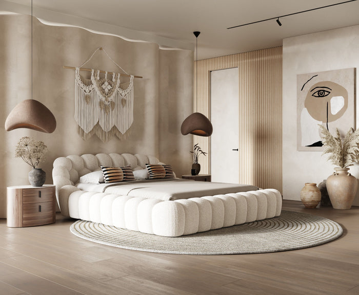 Nicoma Modern Off-White Bed