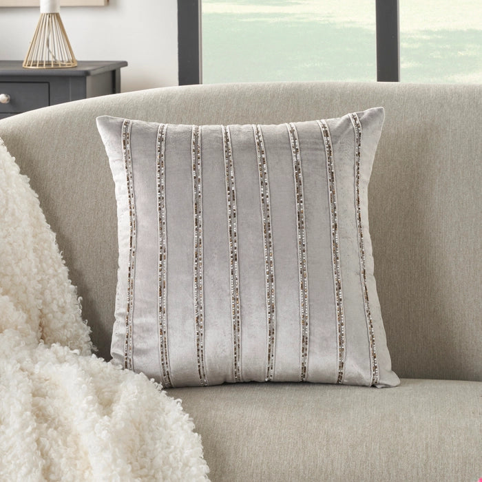 Lilou Light Grey Throw Pillow