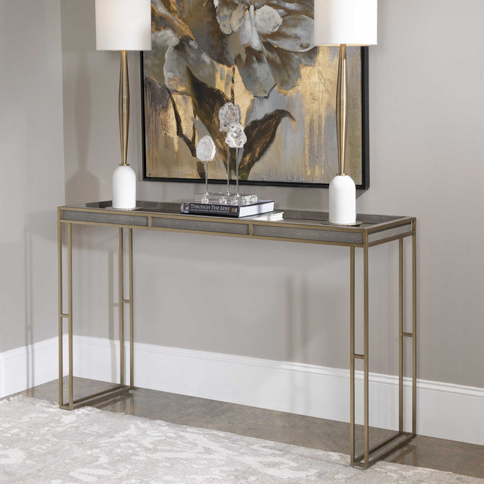 Crawford Shagreen Console Table