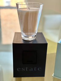 Estate Candle - 10.5 oz Clear/Aqua (Set of 4)