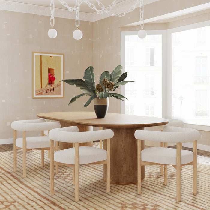 Bartolo Natural Ash Wood Oval Dining Table - Luxury Living Collection