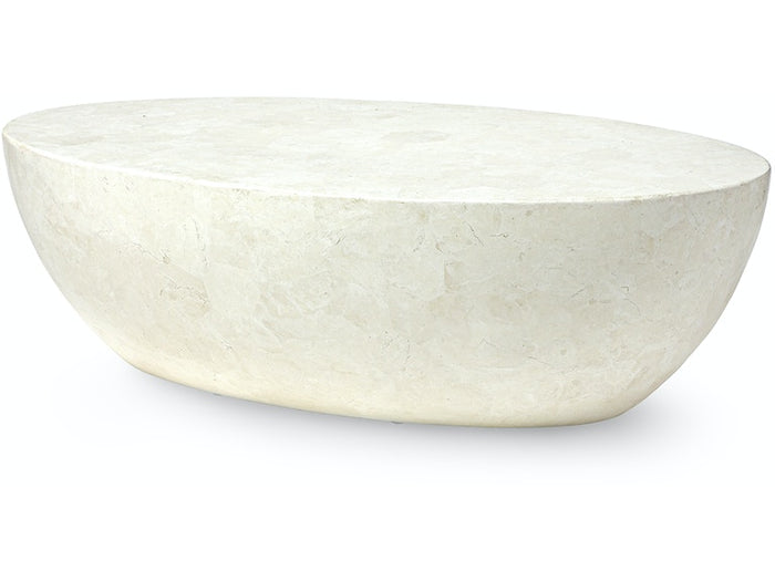 Vail Outdoor White Stone Coffee Table