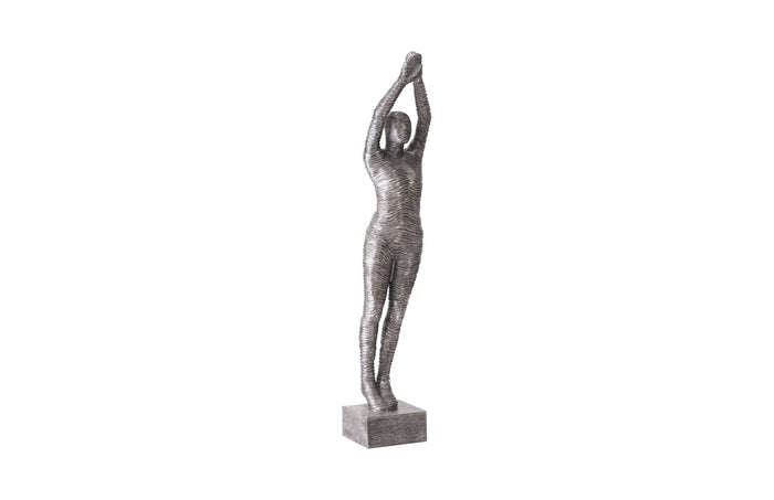 Standing Diver Sculpture Aluminum