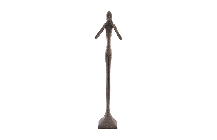 Speak No Evil Large Sculpture - Bronze