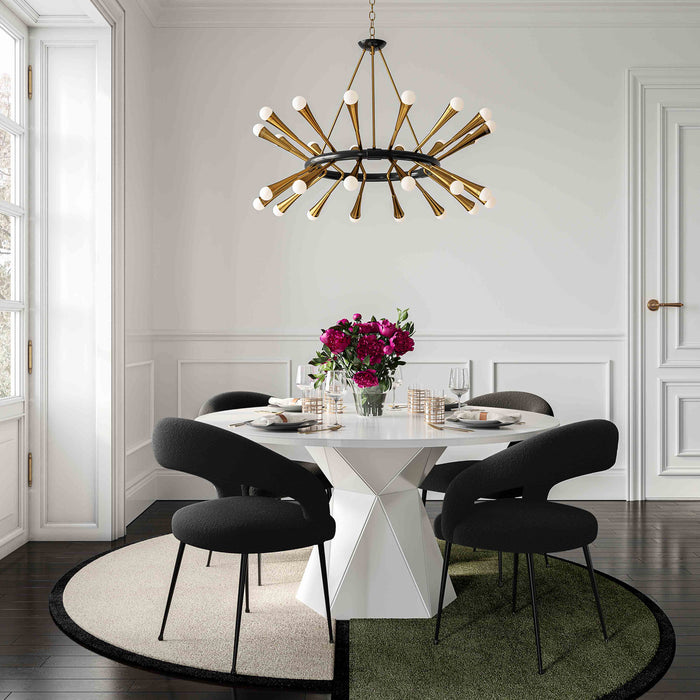 Modena Black Boucle Dining Chair - Luxury Living Collection