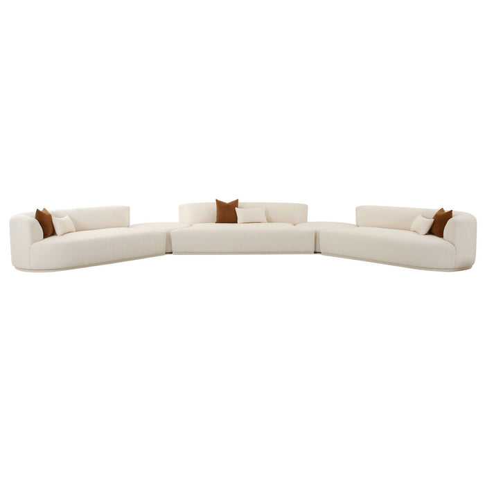 Pablo Cream Boucle 5-Piece Modular Sectional - Luxury Living Collection