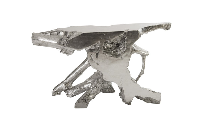 Wyn 55" Silver Leaf Console Table