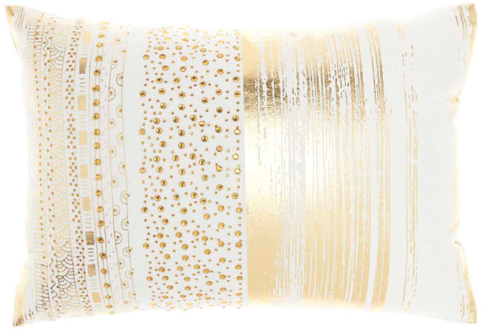 Maelie 14" x 20" Gold Throw Pillow - Elegance Collection