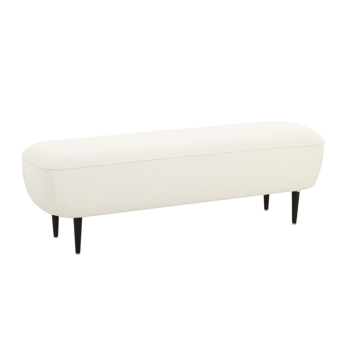 Dacoma Cream Boucle Bench - Luxury Living Collection