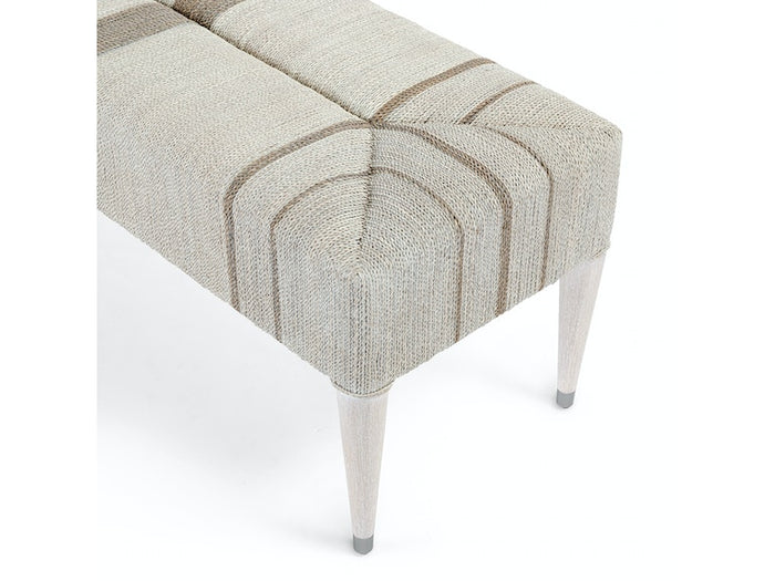 Fritz 48" White Rope Bench