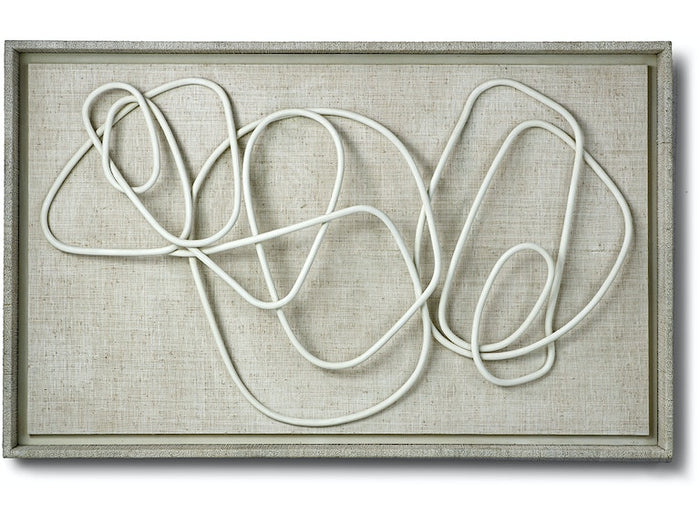 Whitney White Rattan Wall Decor