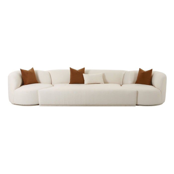 Pablo Cream Boucle 3-Piece Modular Sofa - Luxury Living Collection