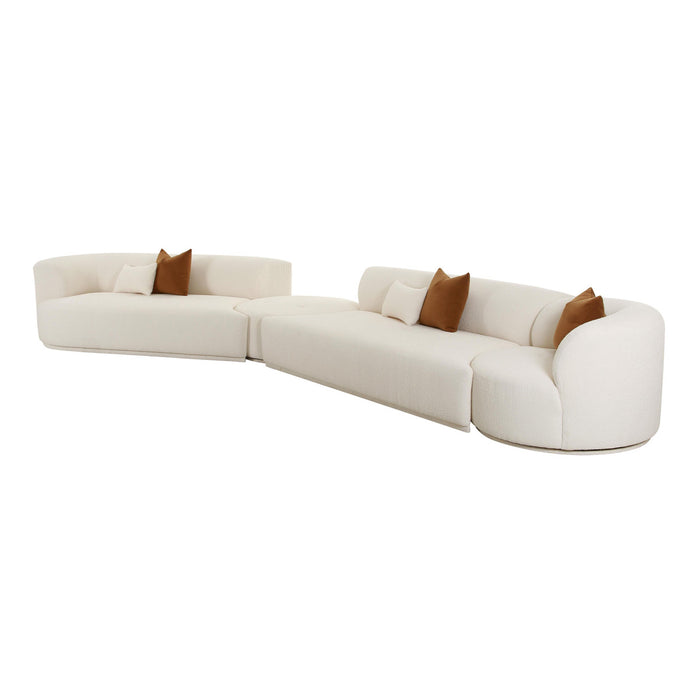 Pablo Cream Boucle 4-Piece Modular LAF Sectional - Luxury Living Collection