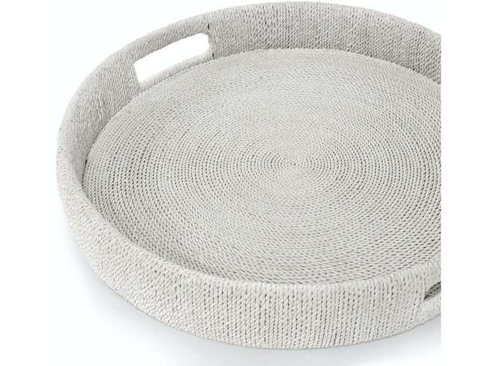Monarch White Sand Round Tray (2 Sizes Available)