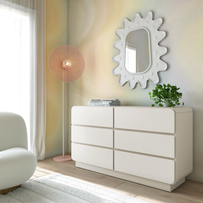 Presta Cream 6-Drawer Dresser - Luxury Living Collection