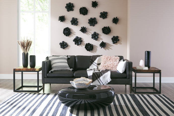 Blossom Tula Smooth Matte Black Wall Art
