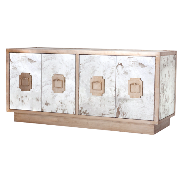 Ghazni 60" Champagne Silver Leaf Sideboard