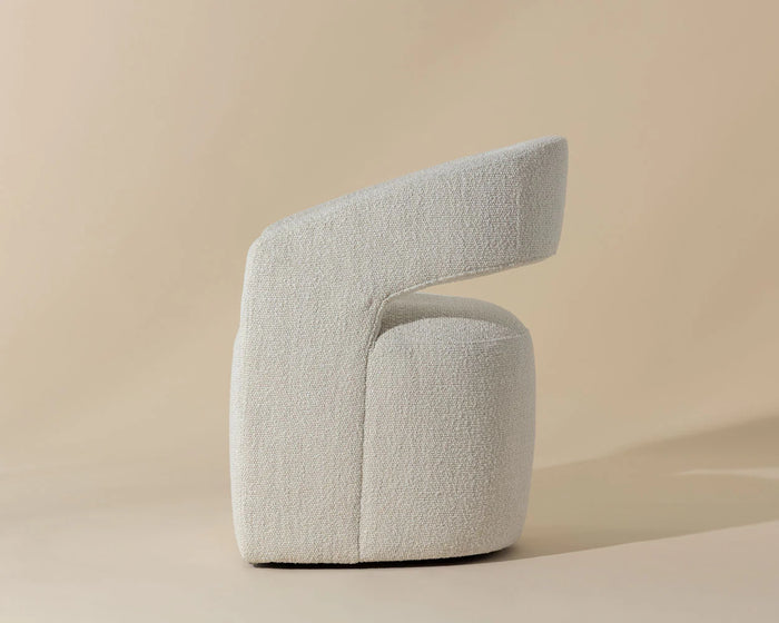 Lloret Pearl Performance Fabric Wheeled Dining Armchair (Set of 6)