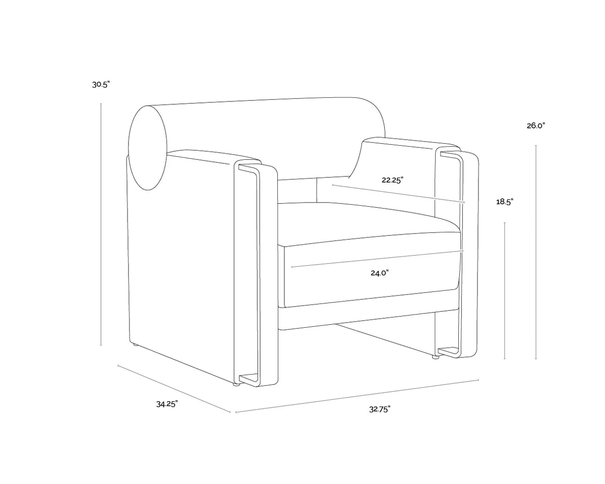 Edgar Black & Gold Faux Leather Accent Chair
