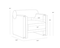 Edgar Black & Gold Faux Leather Accent Chair