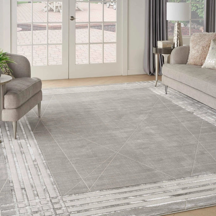 Shimmering Grey/Silver Area Rug - Elegance Collection