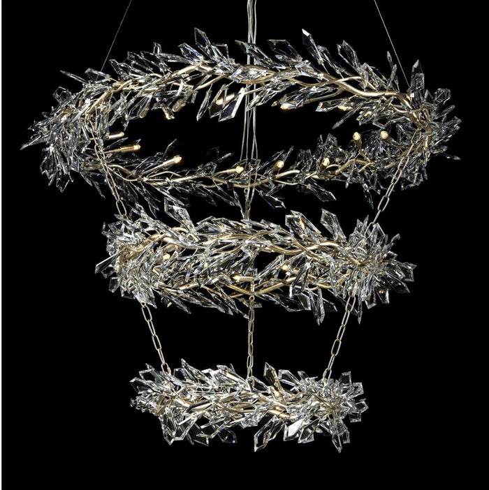 Bello Thirty Four Light Three Tier Cut Crystal Pendant Chandelier - Luxury Living Collection