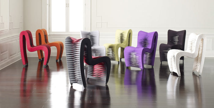 Straps Grey & Black Chair