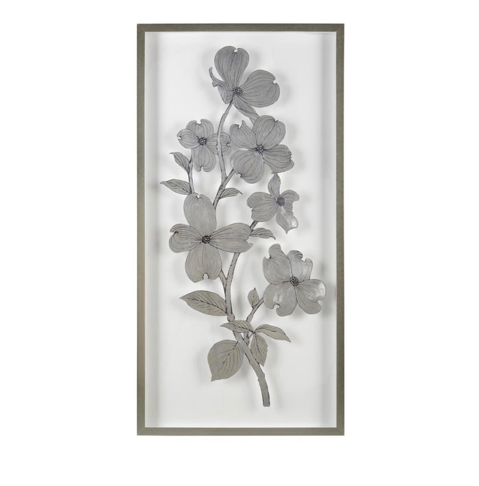 Silver Floral Shadow Box (2 Styles Available) - Luxury Living Collection