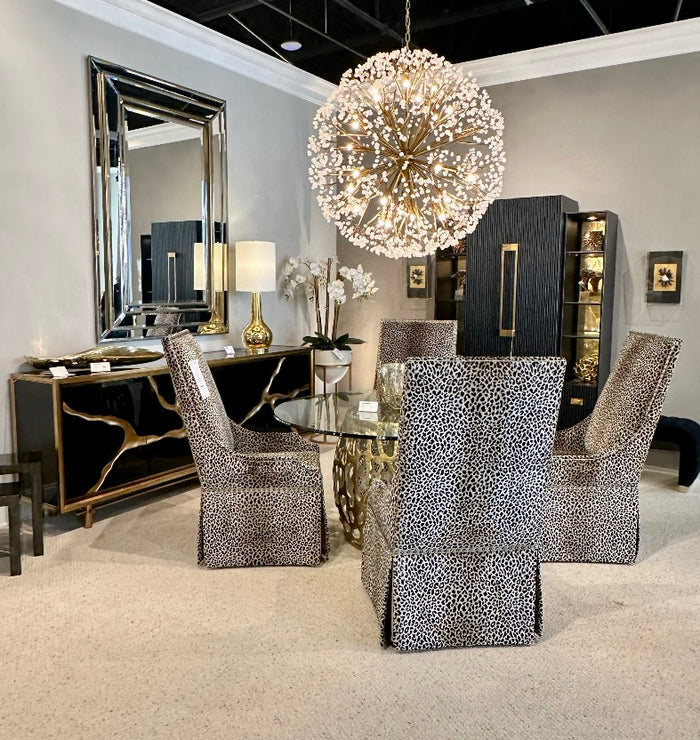 Mayan Black & Gold Cabinet - Luxury Living Collection