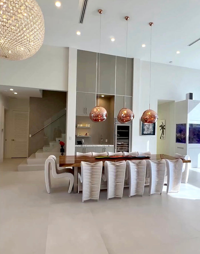 Straps White/Off-White High Back Dining Chair