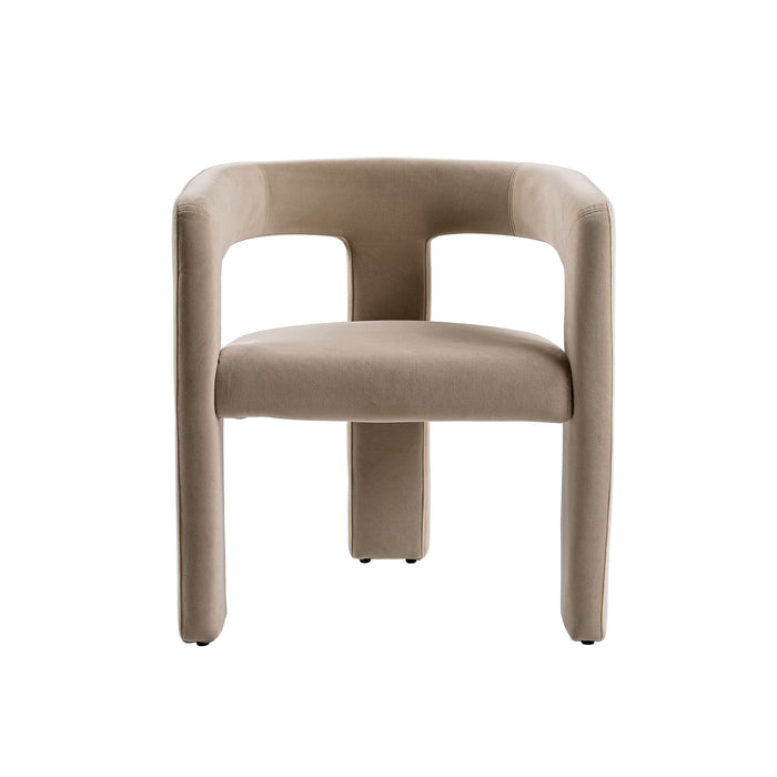 Ferah Modern Beige Fabric Dining Chair