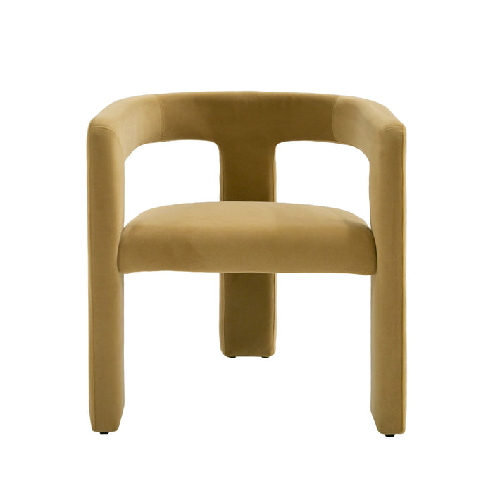 Ferah Modern Tan Fabric Dining Chair