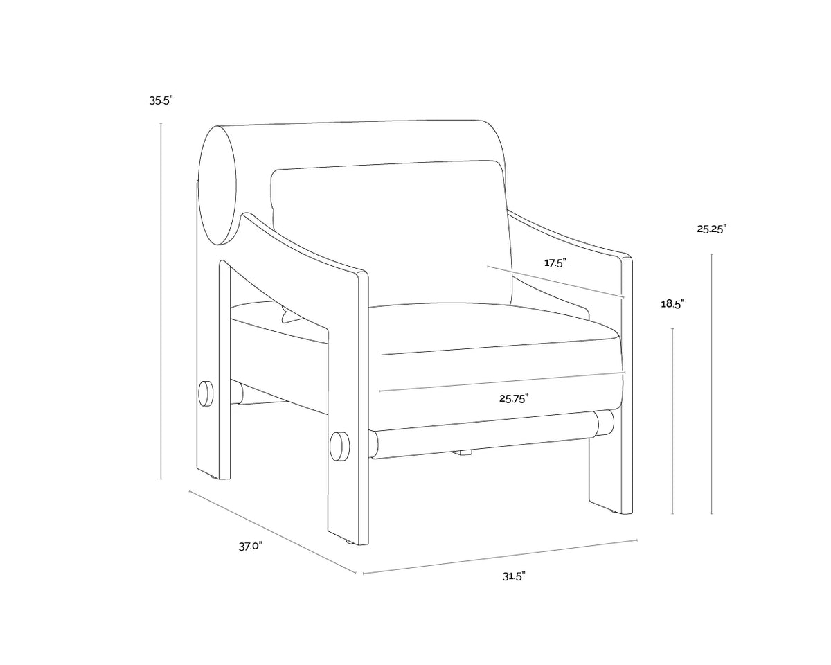 Reizo Camel & Brown Accent Chair