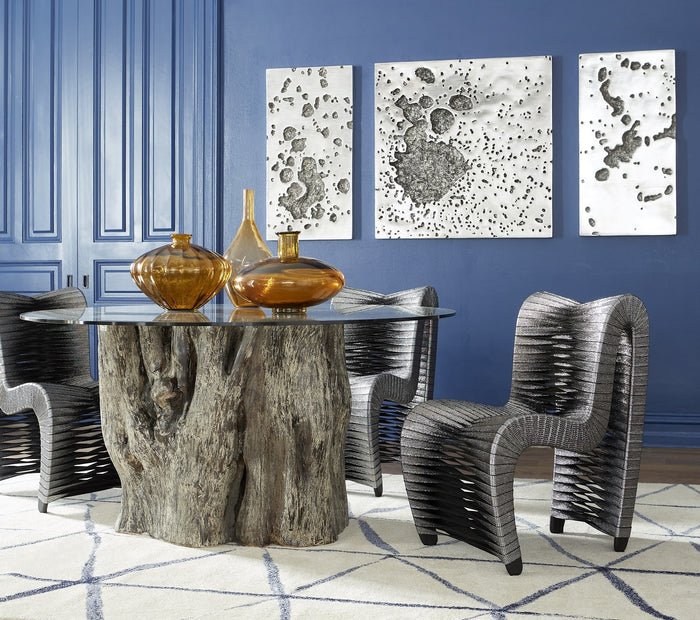 Silver Square Splatter Wall Sculpture