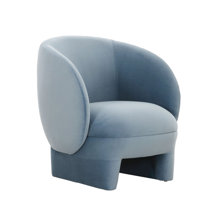 Lily Blue Velvet Accent Chair - Luxury Living Collection