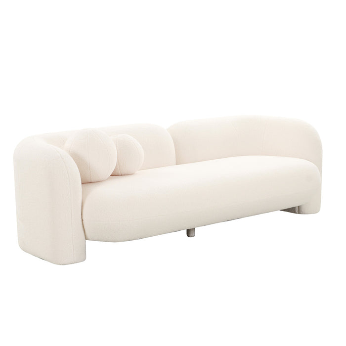 Camille Cream Faux Fur Sofa