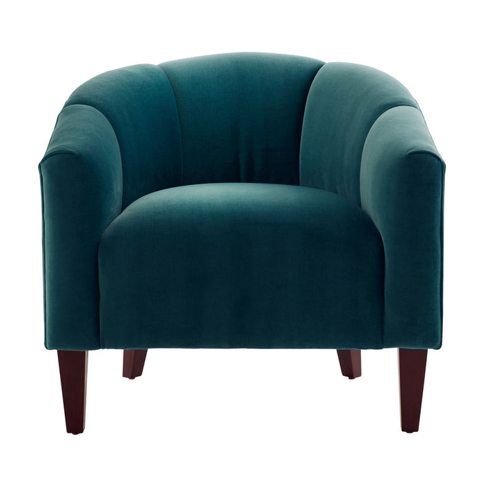 Elena Peacock Velvet Accent Chair