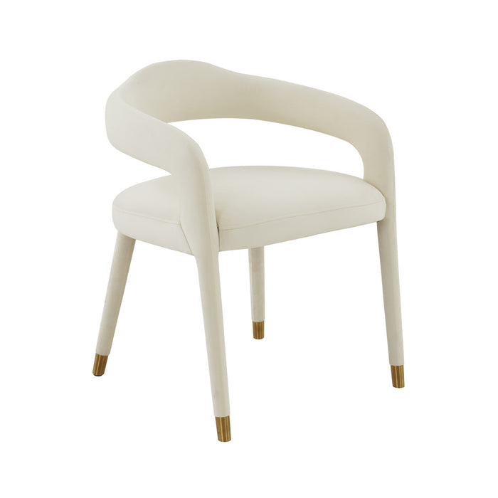 Bailey Cream Velvet Dining Chair - Luxury Living Collection