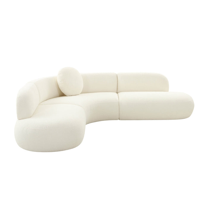 Sofie Cream Boucle Sectional Sofa - Luxury Living Collection